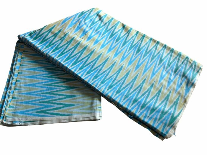 Pochampally Ikat Handloom mercerised cotton fabric 45 inch width - Image 1