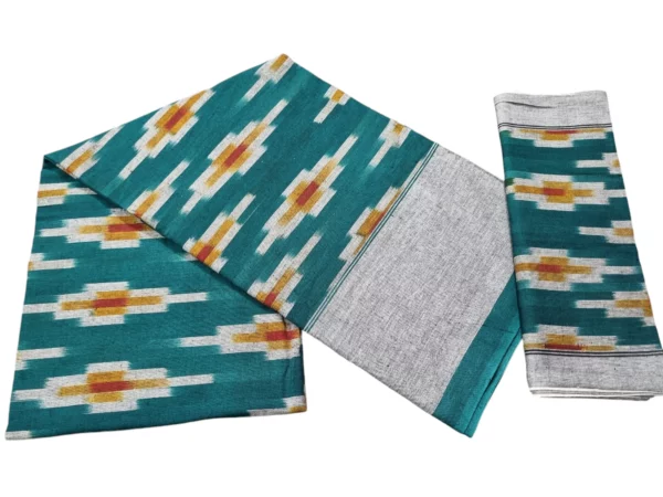 Handloom cotton bedsheets with traditional Pochampally Ikat design, 9x7.5 feet