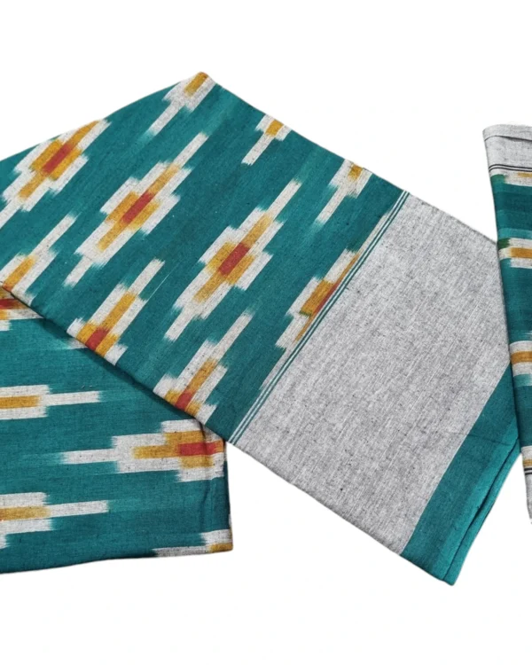 Handloom cotton bedsheets with traditional Pochampally Ikat design, 9x7.5 feet