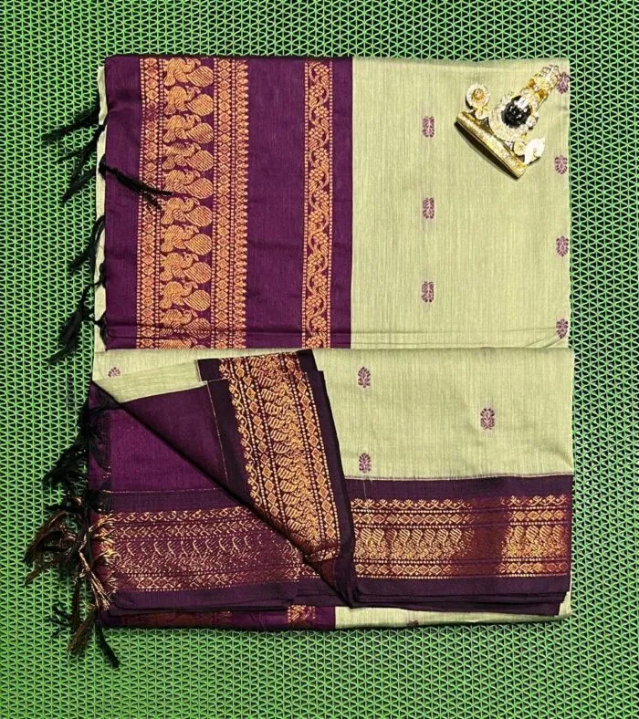 Kalyani Cotton Sarees With Contract Blouse - Image 1