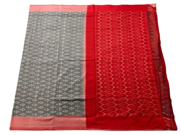 Traditional Pochampally Ikat Mercerised Cotton Saree in Vibrant Colors