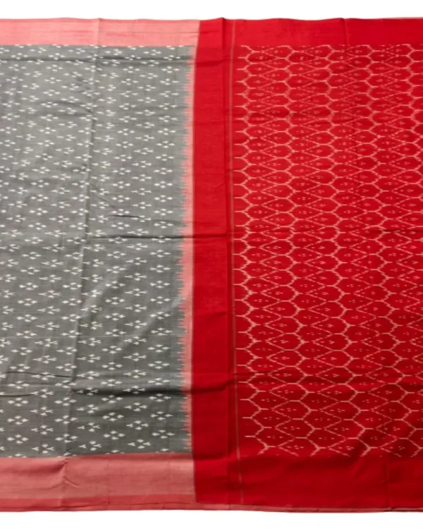 Traditional Pochampally Ikat Mercerised Cotton Saree in Vibrant Colors