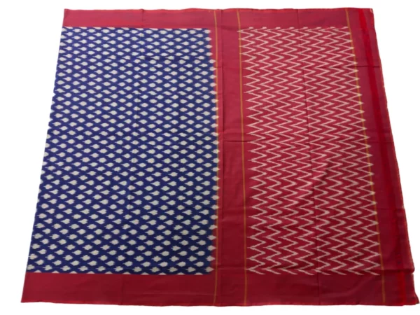 Traditional Pochampally Ikat Mercerised Cotton Saree in Vibrant Colors