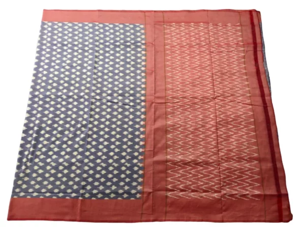 Traditional Pochampally Ikat Mercerised Cotton Saree in Vibrant Colors