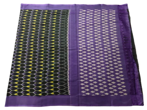 Traditional Pochampally Ikat Mercerised Cotton Saree in Vibrant Colors