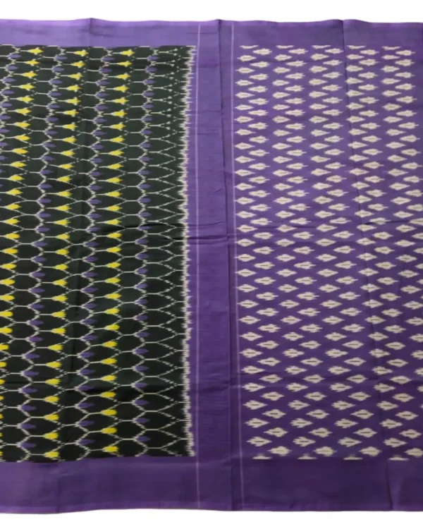 Traditional Pochampally Ikat Mercerised Cotton Saree in Vibrant Colors