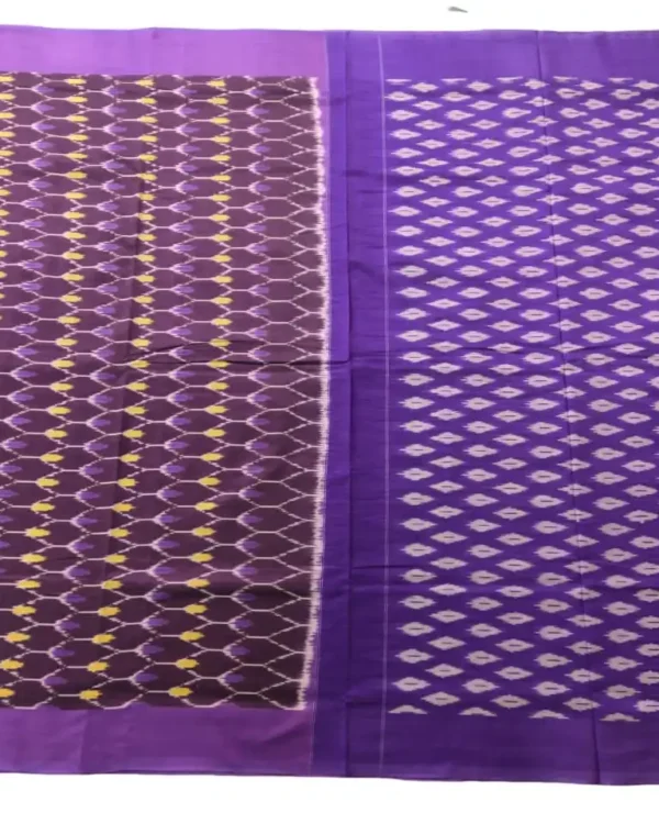 Traditional Pochampally Ikat Mercerised Cotton Saree in Vibrant Colors