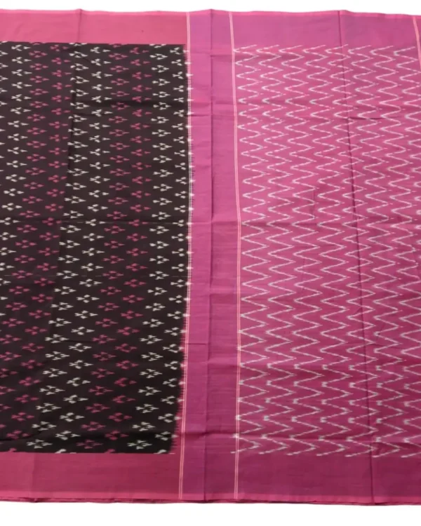 Traditional Pochampally Ikat Mercerised Cotton Saree in Vibrant Colors