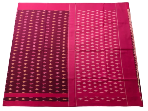 Pochampally sarees with traditional Ikat design in vibrant colors and mercerised cotton