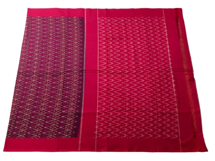 Pochampally sarees with traditional Ikat design in vibrant colors and mercerised cotton