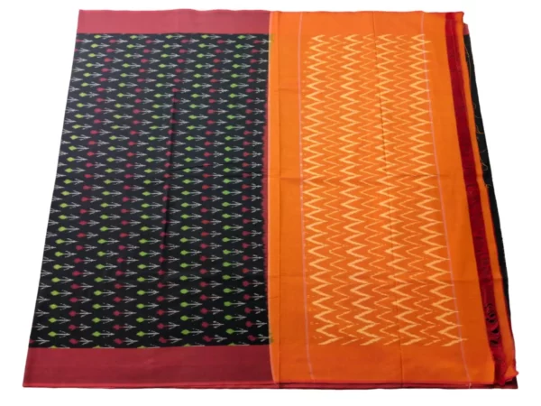 Pochampally sarees with traditional Ikat design in vibrant colors and mercerised cotton
