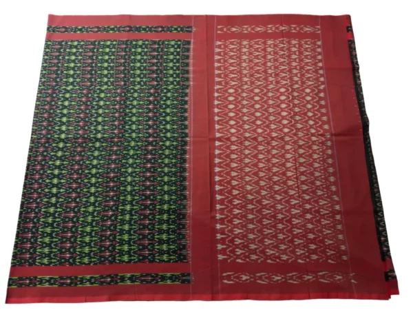 Pochampally sarees with traditional Ikat design in vibrant colors and mercerised cotton