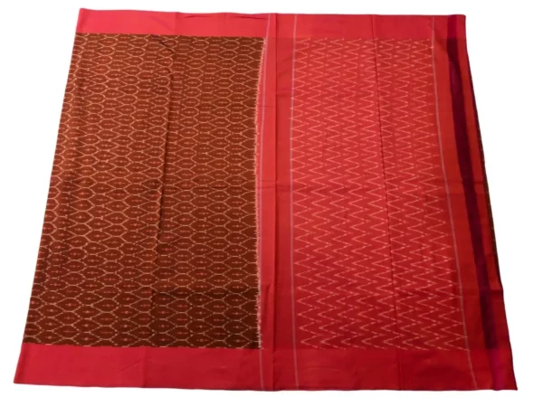 Traditional Pochampally Ikat Mercerised Cotton Saree in Vibrant Colors