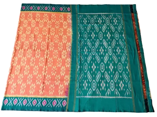 Handloom Pochampally saree with ikat weaving technique."