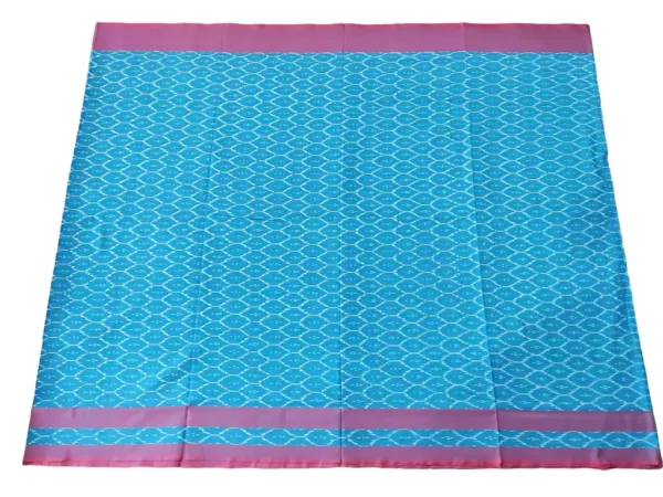 handloom cotton saree with traditional ikat design and matching blouse from PAVANKUMARWEAVES