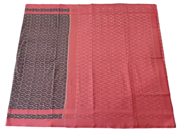 handloom cotton saree with traditional ikat design and matching blouse from PAVANKUMARWEAVES