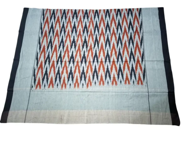 Pochampally bedsheet for single cot, 9x7 feet, featuring traditional Ikat design from PAVANKUMARWEAVES.