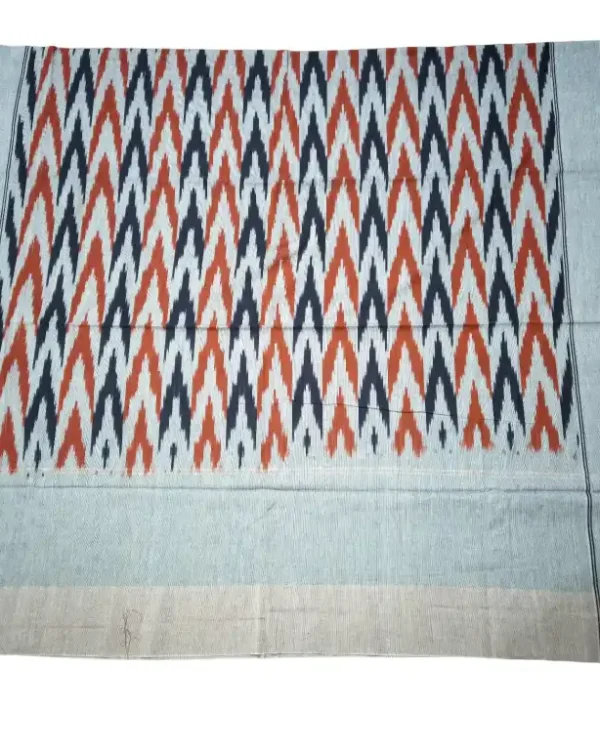 Pochampally bedsheet for single cot, 9x7 feet, featuring traditional Ikat design from PAVANKUMARWEAVES.