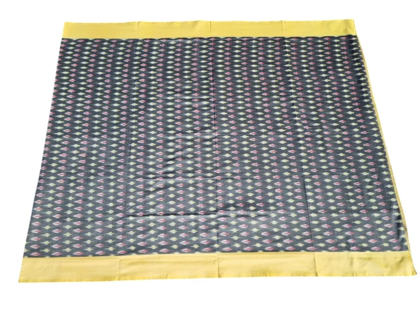 Luxurious Mercerised Cotton Saree with a blend of vibrant and neutral color tones