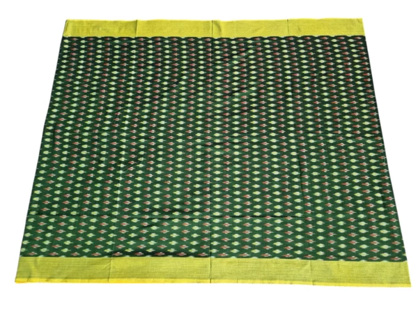 Charming Mercerised Cotton Saree with subtle checks and elegant border detailing