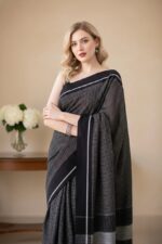 Patteda Anchu Saree With Running Blouse