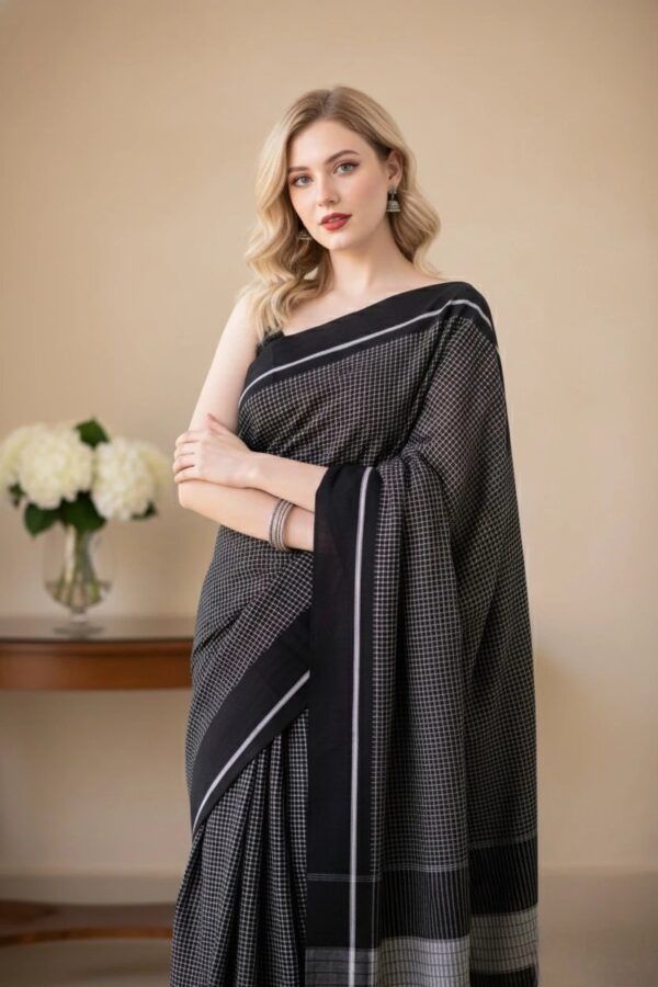 Patteda Anchu Saree With Running Blouse