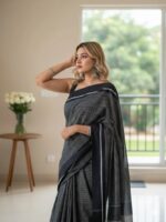 Patteda Anchu Saree With Running Blouse - Image 3