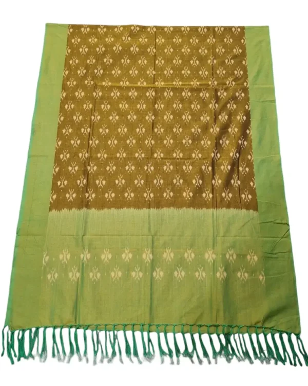 Soft mercerized cotton fabric of Ikat dupatta from India