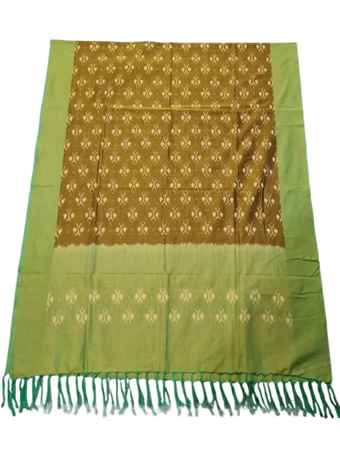 Soft mercerized cotton fabric of Ikat dupatta from India