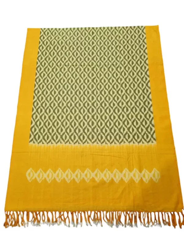 Indian handloom Ikat dupatta in smooth cotton fabric