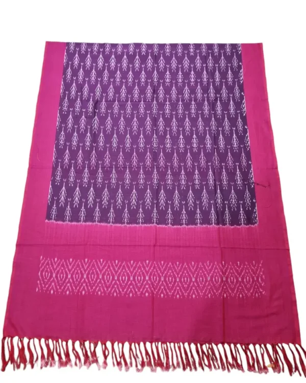 Elegant handloom Ikat dupatta in rich colors and 2.5-meter length