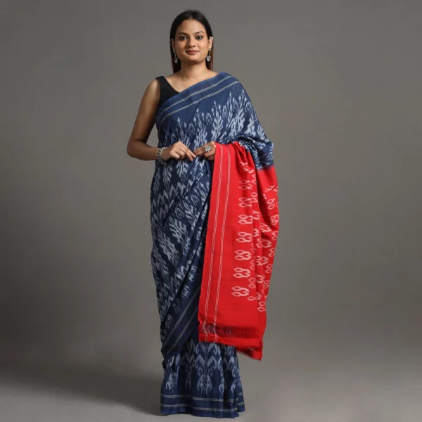 Traditional handloom saree crafted with 2/120 cotton threads