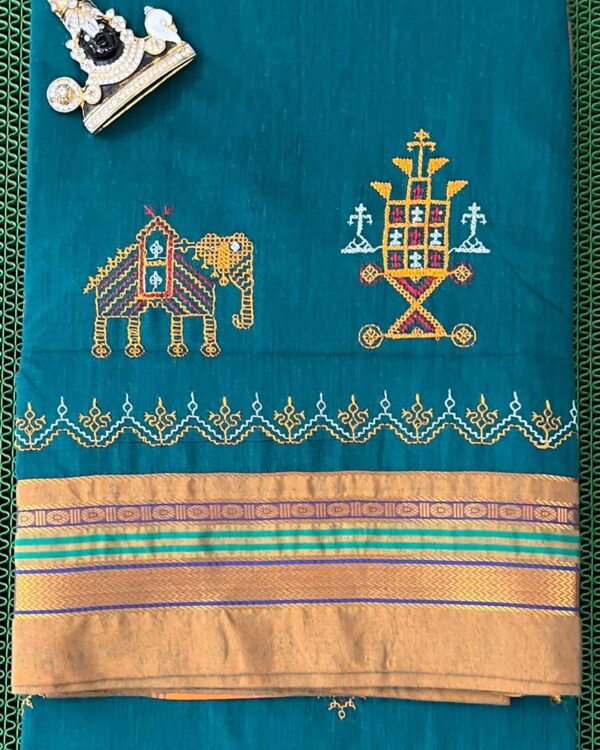 Kasuti saree with timeless temple-inspired designs and a seamless drape