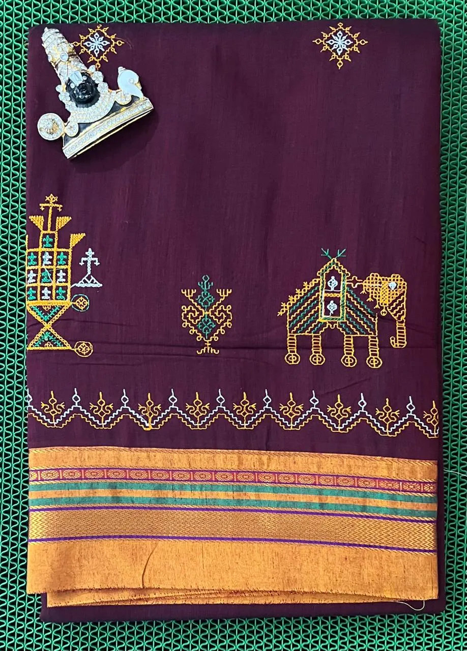 KASUTI SAREES Hand-embroidered Kasuti saree showcasing Karnataka's rich heritage
