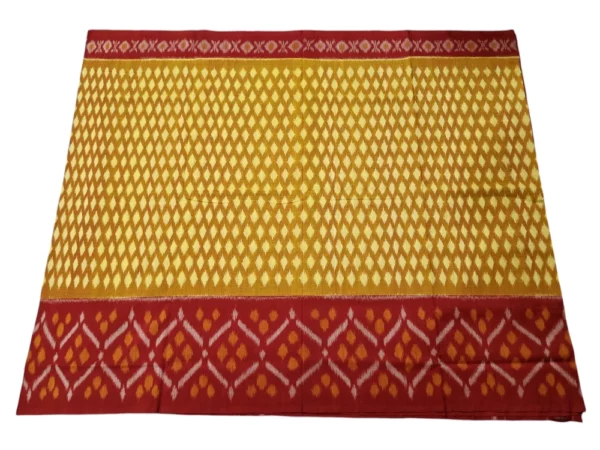 Traditional Pochampally silk saree showcasing geometric ikat designs and cultural elegance