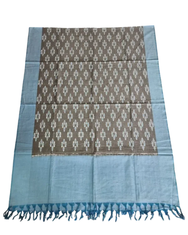 Vibrant colors on a traditional Pochampally dupatta
