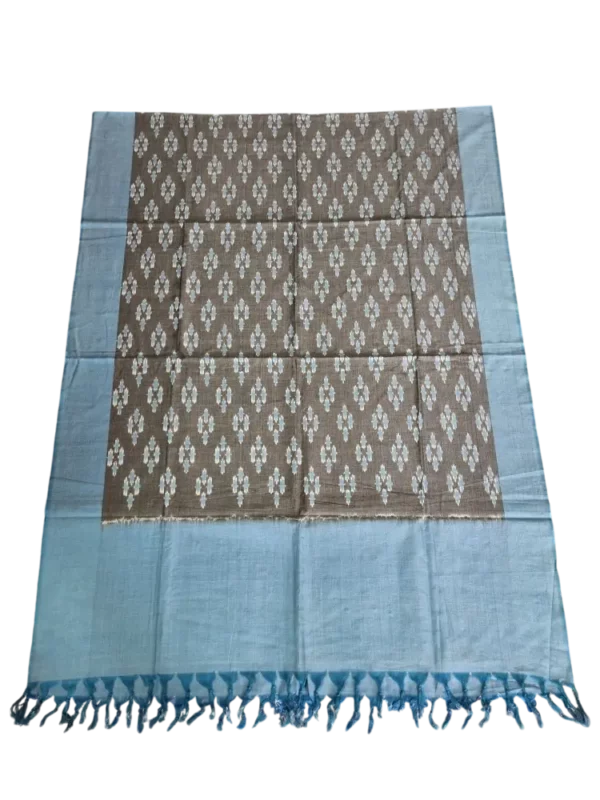 Vibrant colors on a traditional Pochampally dupatta