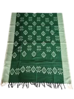 Elegant and lightweight Pochampally dupatta with ikat art