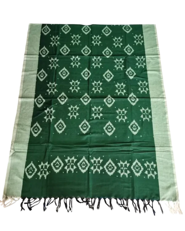 Elegant and lightweight Pochampally dupatta with ikat art