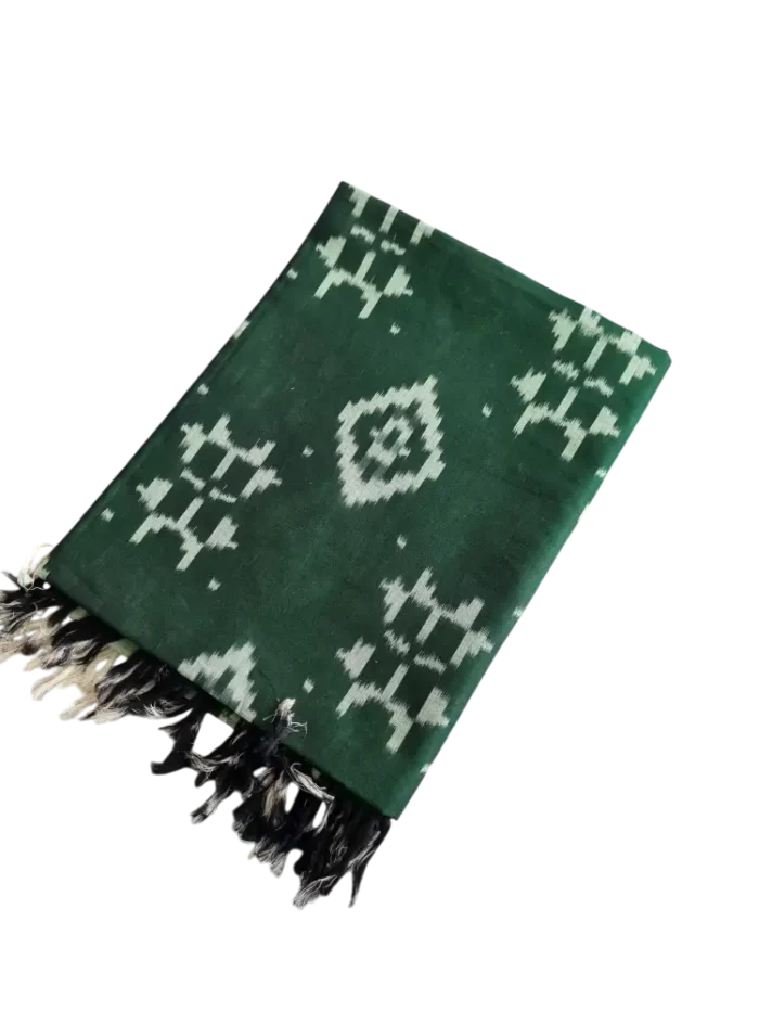 Pochampally dupatta crafted with authentic ikat weaving techniques