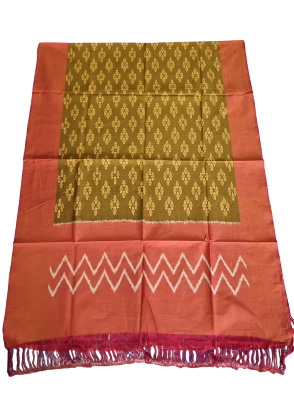 Authentic Pochampally dupatta with iconic ikat patterns