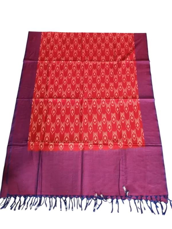 Elegant Pochampally dupatta with handloom ikat motifs