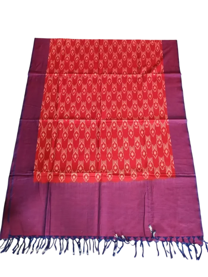 Elegant Pochampally dupatta with handloom ikat motifs