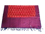 Traditional Indian handloom Pochampally dupatta in ikat design