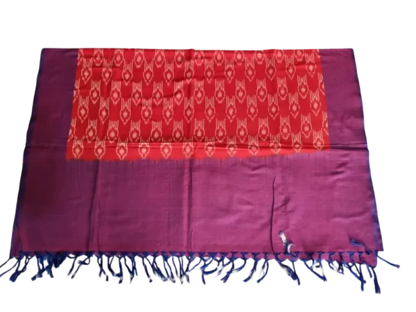 Traditional Indian handloom Pochampally dupatta in ikat design