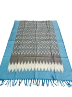 Unique ikat Pochampally dupatta showcasing Indian craftsmanship