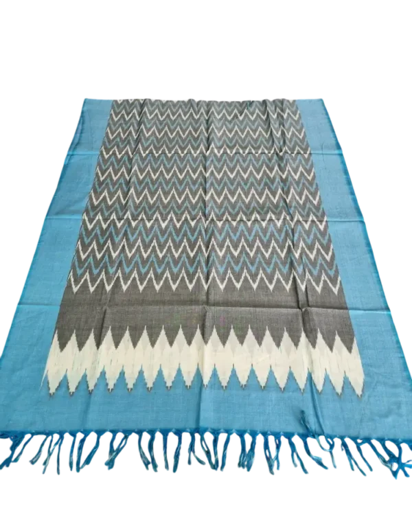 Unique ikat Pochampally dupatta showcasing Indian craftsmanship