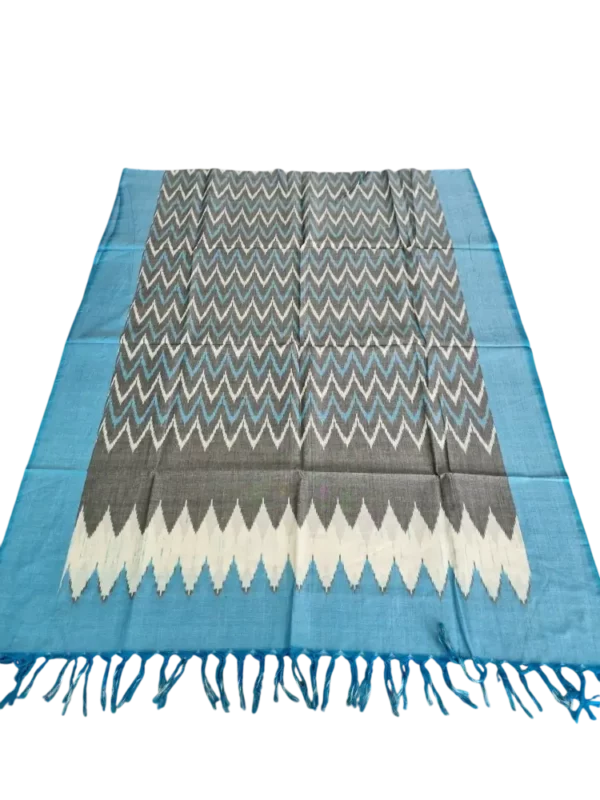 Unique ikat Pochampally dupatta showcasing Indian craftsmanship