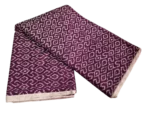Elegant ikat fabric in earthy tones with a unique abstract design, suitable for sarees, dupattas, and home decor accents