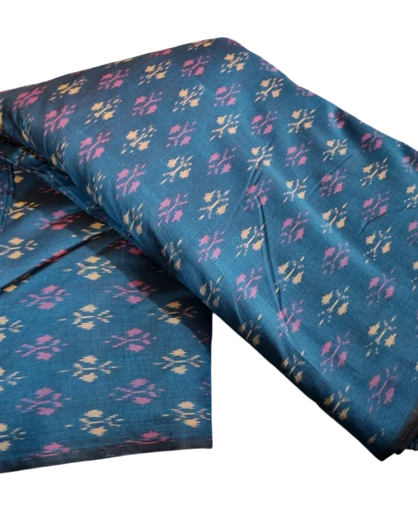 2/120 thread count Ikat fabric with a smooth mercerised finish